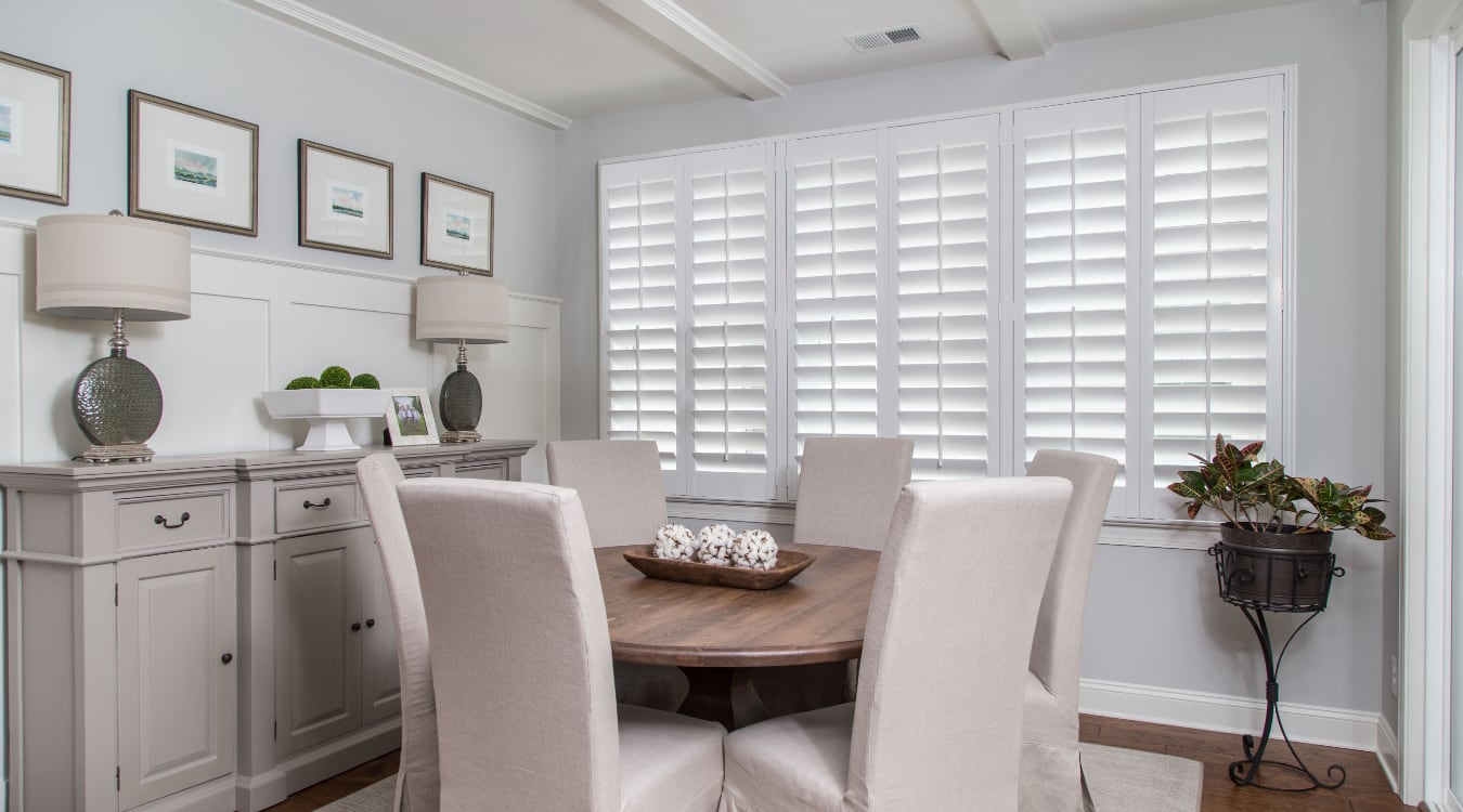 shutters in Raleigh living room
